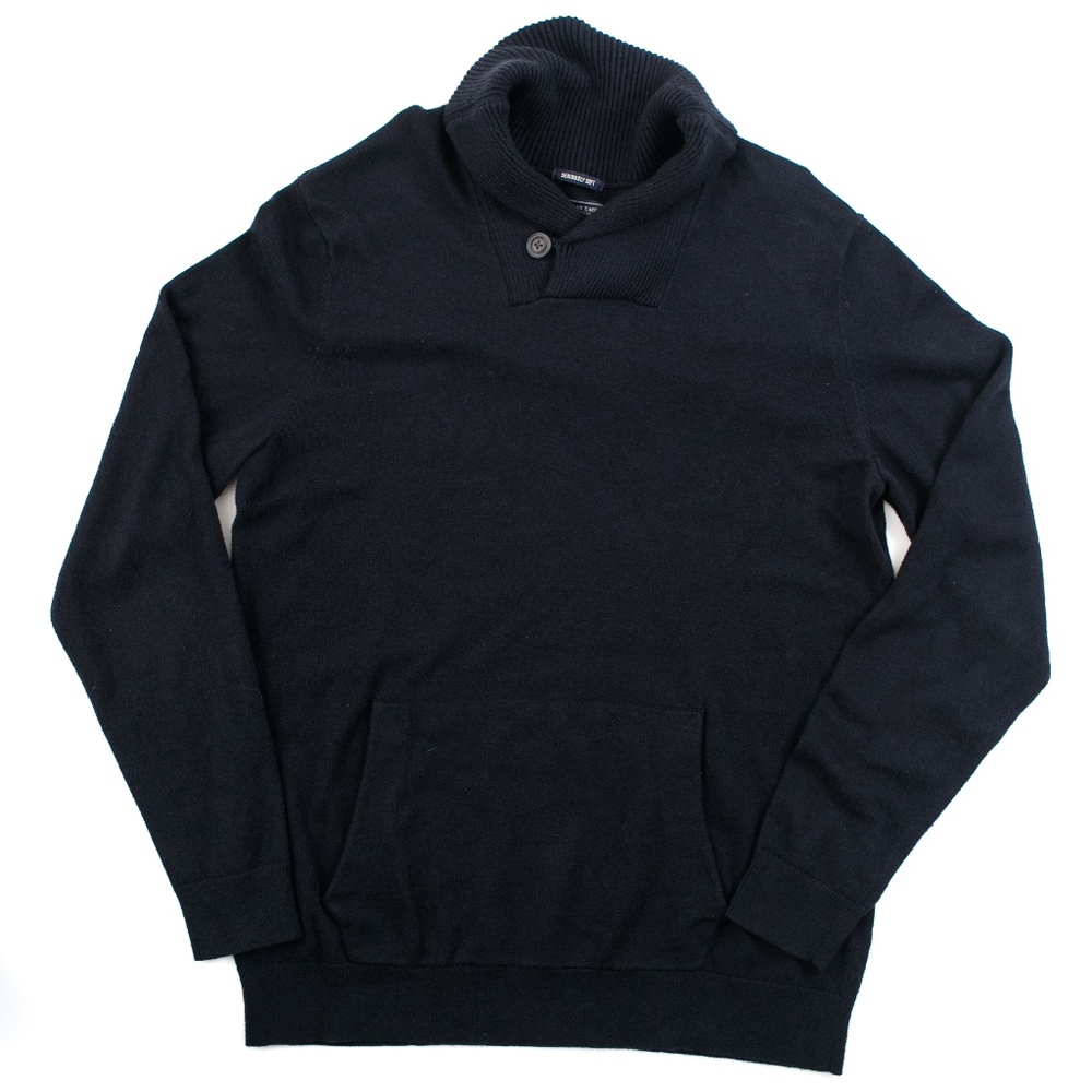 American Eagle Men's Super Soft Shawl Collar Navy Sweater Size L